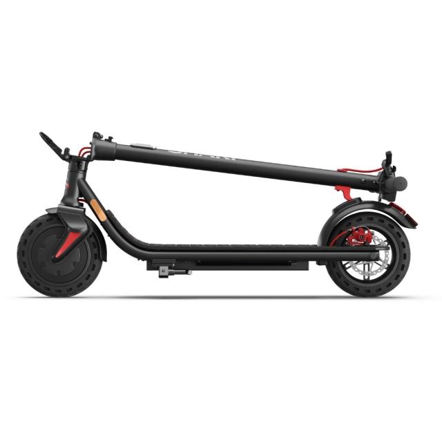 Електрически скутер Sharp Electric Scooter, Range per charge: 25 km, LED Display, USB Charging Port, Bluetooth, IPX4 certification, Wheel size: 8.5", Dual brake systems, Wooden illuminated deck, Max load: 120 kg, Black