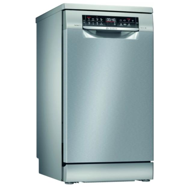 Съдомиялна Bosch SPS6ZMI35E SER6 Free-standing dishwasher 45cm, C, Zeolith, 9,5l, 10ps, 8p/4o, 43dB, Silence 41dB, 3rd drawer, inox, interior light, HC
