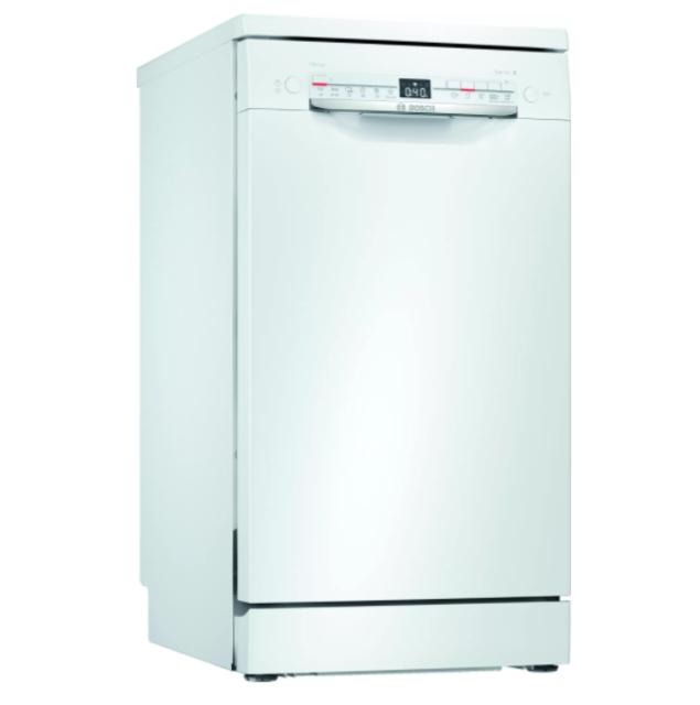 Съдомиялна Bosch SPS2HKW59E SER2 Free-standing dishwasher 45cm, E, 8,5l, 9ps, 6p/3o, 46dB, Silence 43dB, display, white, HC