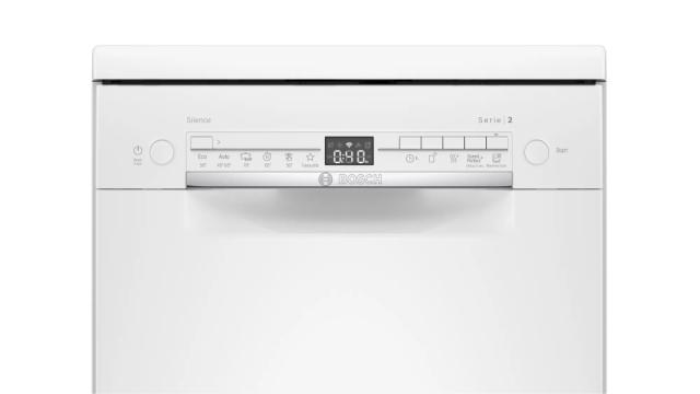 Съдомиялна Bosch SPS2HKW59E SER2 Free-standing dishwasher 45cm, E, 8,5l, 9ps, 6p/3o, 46dB, Silence 43dB, display, white, HC
