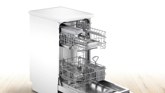 Съдомиялна Bosch SPS2IKW04E SER2 Free-standing dishwasher 45cm F, 9,5l, 9ps, 5p/3o, 48dB, display, white, HC