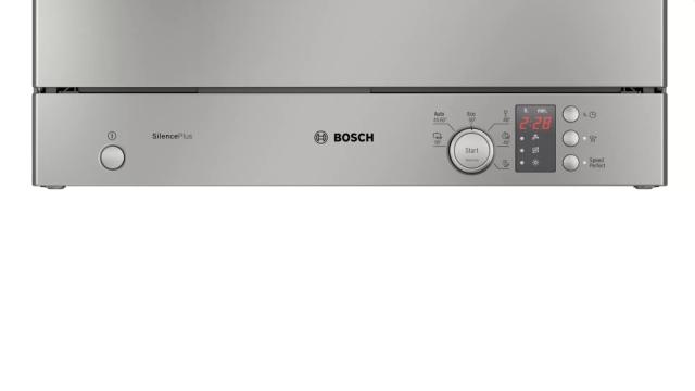 Съдомиялна Bosch SKS62E38EU SER4; Economy; Compact dishwasher, F, Polinox, 6 place settings, 8l, 49dB, silver inox painted, display, Glass