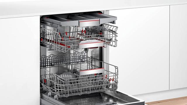 Съдомиялна Bosch SMI8YCS03E, SER8, Learning dishwasher semi-integrated, B, Zeolith, EcoDrying, 9,5 l, 14 ps, 8p/6o, 43 dB(B), Silence 41 dB, 3rd drawer, Extra Clean Zone, 2 TFT display, PerfectDry, Home Connect, interior light