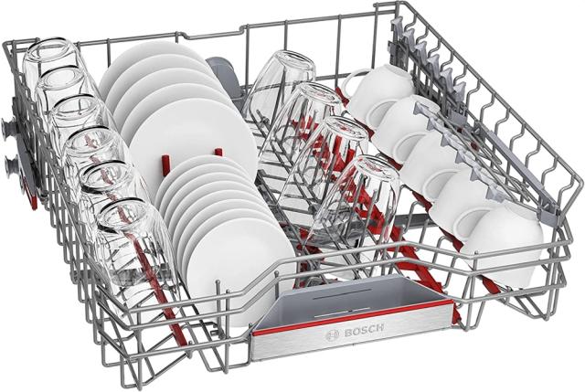 Съдомиялна Bosch SMI8YCS03E, SER8, Learning dishwasher semi-integrated, B, Zeolith, EcoDrying, 9,5 l, 14 ps, 8p/6o, 43 dB(B), Silence 41 dB, 3rd drawer, Extra Clean Zone, 2 TFT display, PerfectDry, Home Connect, interior light