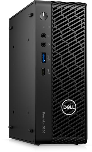 Работна станция Dell Precision 3260 CFF, Intel Core i7-13700 (30MB Cache, 16 Core (8+8), 2.1GHz to 5.2GHz), 16GB (2x8GB) DDR5 4800MHz SO-DIMM, 512GB SSD PCIe M.2, NVIDIA T1000, 4 GB GDDR6, 240W, Keyboard&Mouse, Win 11 Pro, 3Yr PS