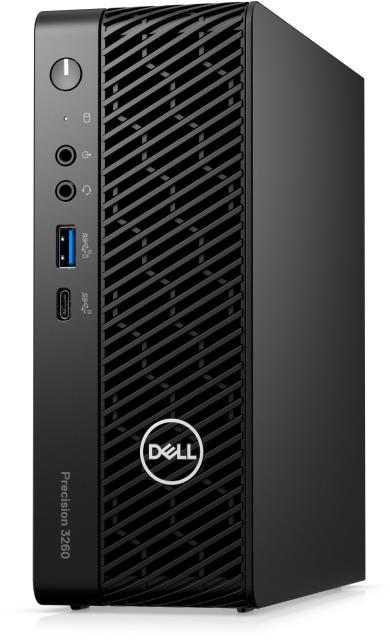 Работна станция Dell Precision 3260 CFF, Intel Core i7-13700 (30MB Cache, 16 Core (8+8), 2.1GHz to 5.2GHz), 16GB (2x8GB) DDR5 4800MHz SO-DIMM, 512GB SSD PCIe M.2, NVIDIA T1000, 4 GB GDDR6, 240W, Keyboard&Mouse, Win 11 Pro, 3Yr PS