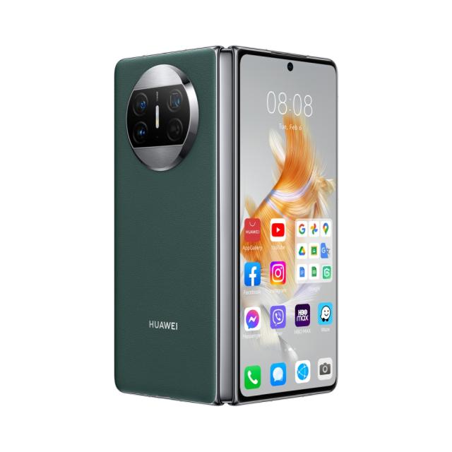 Мобилен телефон Huawei Mate X3 Foldable,Alte L29D, Green, 6.4", unfolded 7.85", OLED 2504x1080, unfolded 2496x2224,  Snapdragon 8+ 4G, 1x2@3.2GHz + 3xA710@2.75GHz + 4xA510@2.0GHz, 12GB+512GB, 4G, WiFi, 50MP+13MP+12MP/8MP,  4800mAh, BT, EMUI 13+Huawei