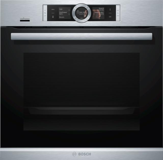Фурна Bosch HBG676ES6 , Built-in oven 4D HotAir, PerfectBake sensor and PerfectRoast thermometer, Home Connect, TFT control dispey, DishAssist, Pyrolysis, 71l, inox