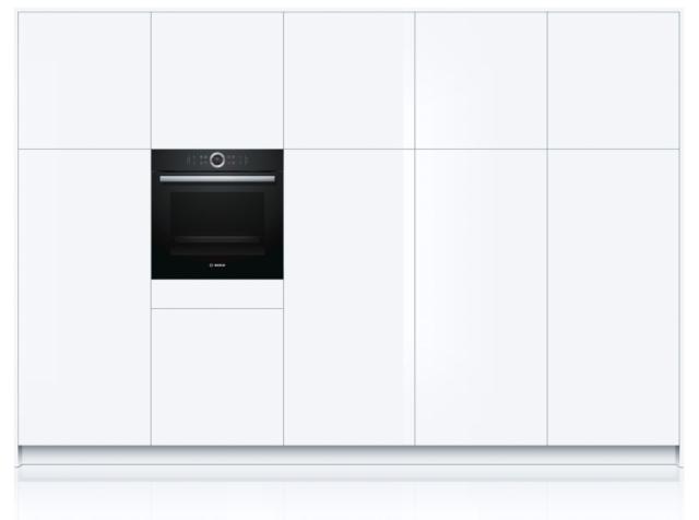 Фурна Bosch HBG633NB1 Oven, 4D HotAir, ecoClean, 1-lvl rail, 2,5“-TFT, black