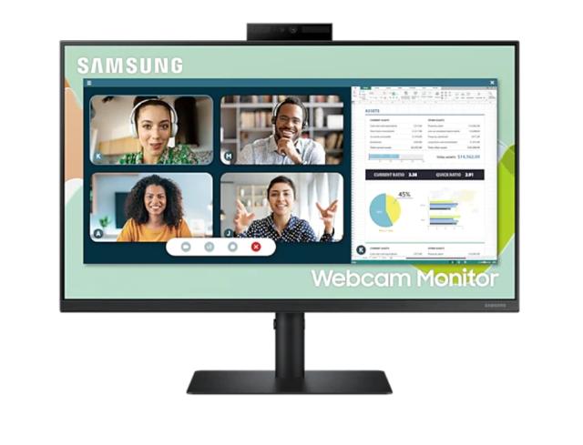 Монитор Samsung S24A400, 24" IPS ,Built-in Camera 2MP , 5ms GTG, 1920x1080, 250cd/m2, Flicker Free, Eco Saving Plus, 1xD-sub, 1xDP, 1x HDMI, 2xUSB Hub, 178°/178°, Black