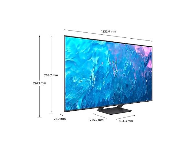 Телевизор Samsung 55" 55Q70C 4K QLED FLAT, SMART, Quantum HDR, HDR 10+, Motion Xcelerator Turbo+, Q-Symphony, Wireless, Network, PIP, Bluetooth 5.2, 4xHDMI, 2xUSB, Titan Gray