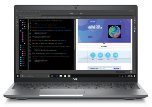 Лаптоп Dell Precision 3580, Intel Core i7-1360P (18 MB, 12 cores, 2.2 GHz to 5.0 GHz), 15.6" FHD (1920x1080), 250 nits, WWAN, RGB Cam, 16 GB, 1 x 16 GB, DDR5, 4800 MT/s, 512 GB M.2 PCIe x4 NVMe, Intel Integrated Graphics, Wi-Fi 6E, FPR, Backlit, Win 