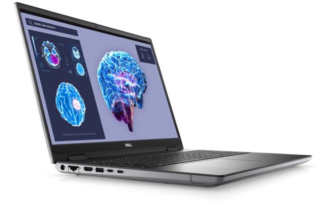 Лаптоп Dell Precision 7680, Intel Core i7-13850HX (30MB, 20 Cores (8P+12E) up to 5.3GHz), 16" FHD+ (1920x1200), WVA AG 500 nits, IR Cam, 32GB, 1x32GB 5600MT/s CAMM, 1TB M.2 PCIe x4 NVMe, NVIDIA RTX 3500 Ada 12GB GDDR6, Wi-Fi 6E, BT, FPR, Backlit, Win