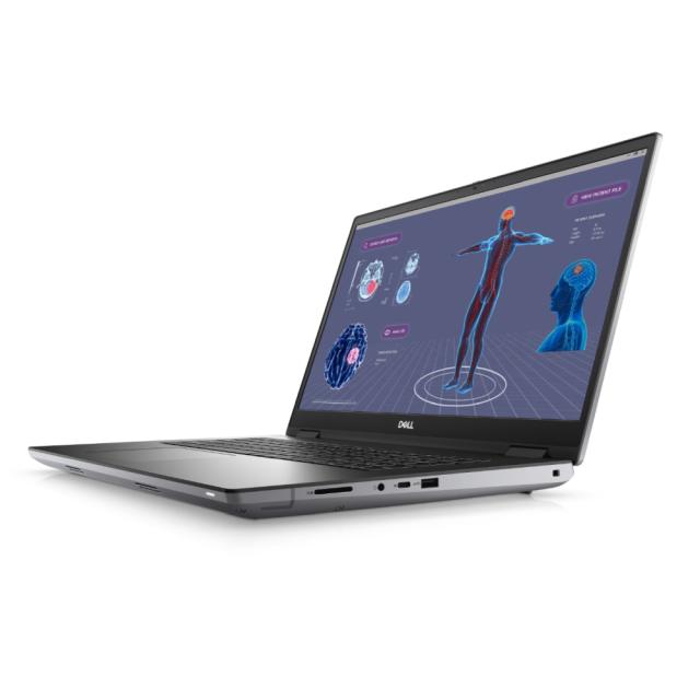 Лаптоп Dell Precision 7780, Intel Core i9-13950HX (36MB, 24 Cores (8P+16E) up to 5.5GHz), 17" FHD (1920x1080), WVA AG 500 nits, IR Cam, 32GB, 1x32GB 5600MT/s CAMM, 1TB M.2 PCIe x4 NVMe, NVIDIA RTX 3500 Ada 12GB GDDR6, Wi-Fi 6E, BT, FPR, Backlit, Win 