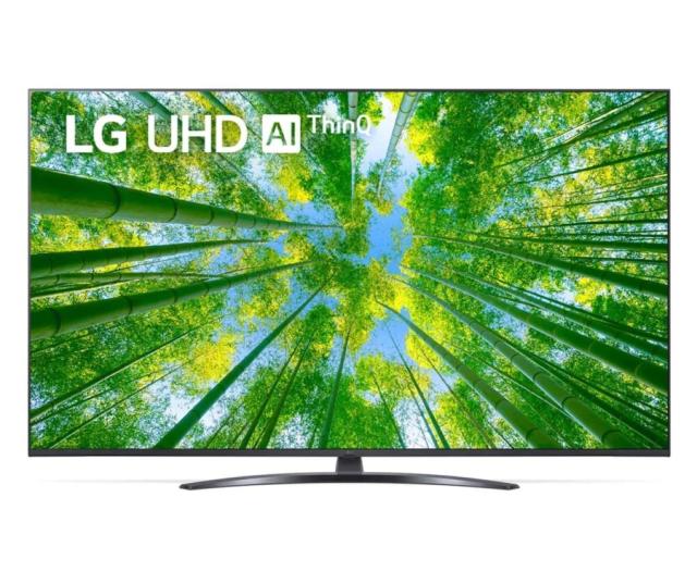 Телевизор LG 50UQ81003LB, 50" 4K IPS UltraHD TV 3840 x 2160, DVB-T2/C/S2, webOS Smart TV, ThinQ AI, Quad Core Processor 4K, WiFi 802.11ac, HDR10, HLG, ALLM / HGiG, AI Sound, Voice Controll, Wi-Di, Miracast / AirPlay 2, HDMI, CI, LAN, USB, Bluetooth, 