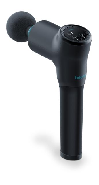 Масажор BEURER MG 185 deep tissue massager, 9 intensity levels & 3 massage programmes, 5 massage attachments, Lithium-ion battery up to 5.5h of use, storage case