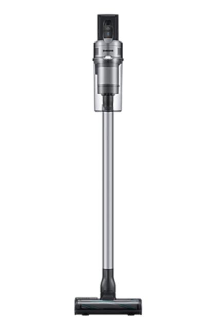 Прахосмукачка Samsung VS20T7566T5/GE, Samsung Jet 75 complete extra Cordless vacuum cleaner with Jet Cyclone, Turbo Action Brush, Digital Display, Suction power 200W, 2-in-1 Charger, Silver