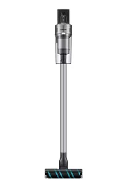 Прахосмукачка Samsung VS20T7566T5/GE, Samsung Jet 75 complete extra Cordless vacuum cleaner with Jet Cyclone, Turbo Action Brush, Digital Display, Suction power 200W, 2-in-1 Charger, Silver