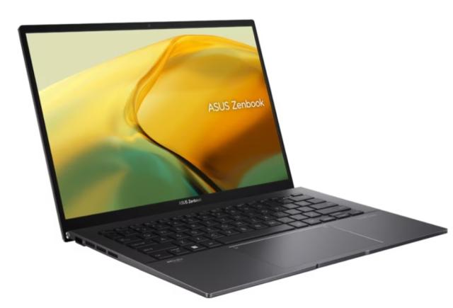 Лаптоп Asus Zenbook UM3402YAR-KP731W, AMD Ryzen 7 7730U (8-core/16-thread, 16MB cache, up to 4.5 GHz ),  14.", WQXGA (2560 x 1600) 16:10, DDR4 16GB(ON BD.), 1TB PCIEG3 SSD, TPM, Num Pad, Windows 11, Jade Black