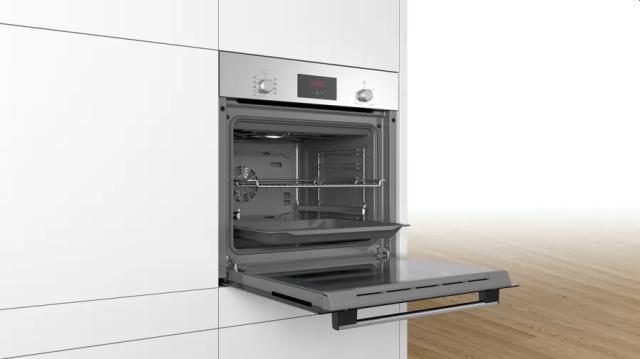 Фурна Bosch HBF134ES1, SER2, Built-in oven 3D HotAir, EcoClean Direct, 66 l, Inox