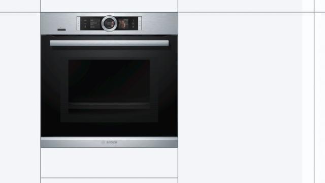 Фурна Bosch HNG6764S6 SER8; Premium; Combi microwave oven, 4D, Pyro, addSteam, PerfectRoast, PerfectBake, 1-lvl Pyro rail, HC, LED light, 3x 2,5“-TFT