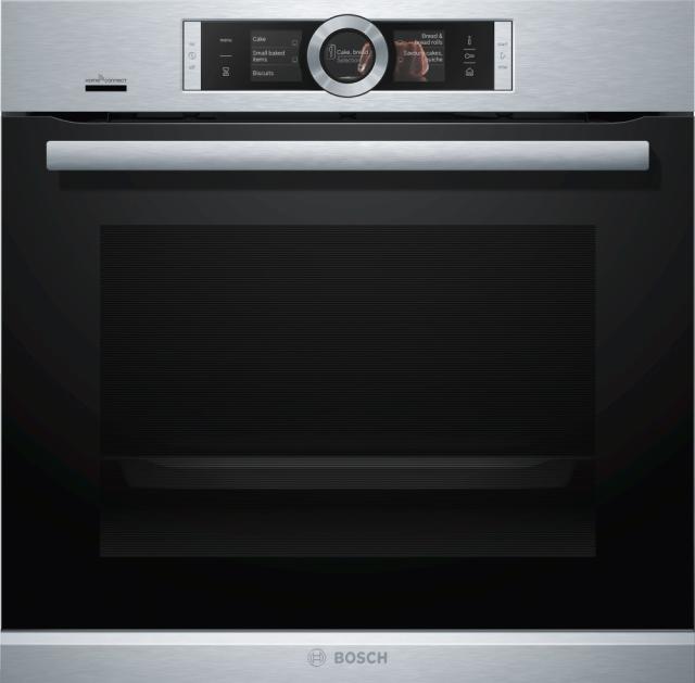 Фурна Bosch HSG636XS6 SER8; Premium; Combi-steam oven, 4D HotAir, fullSteam, EcoClean back, PerfectBake, PerfectRoast, 14 HM, 3-lvl rail, HC, LED light, 3x 2,5“-TFT