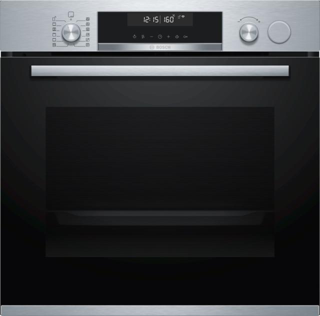 Фурна Bosch HRG5785S6 SER6; Comfort; Combi-steam oven, AddSteam, Pyro, AutoPilot 30, Meatprobe (1p), 1 level clip rail, SoftOpen & SoftClose, HC