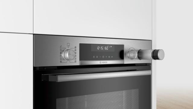 Фурна Bosch HRG5785S6 SER6; Comfort; Combi-steam oven, AddSteam, Pyro, AutoPilot 30, Meatprobe (1p), 1 level clip rail, SoftOpen & SoftClose, HC