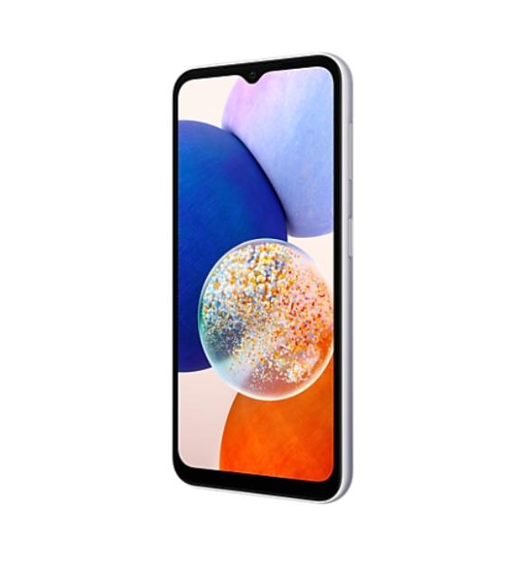 Мобилен телефон Samsung SM-A146 GALAXY A14 5G 128 GB, Octa-Core (2x2.2 GHz, 6x2.0 GHz), 4 GB RAM, 6.6" 1080x2408 90 Hz, 50.0 MP + 2.0 MP + 2.0 MP + 13.0 Selfie, 5000 mAh, Dual SIM, Silver