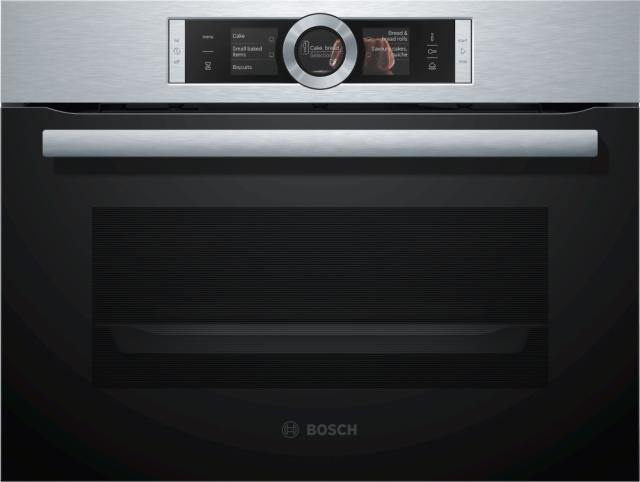 Фурна Bosch CSG656BS2 SER8; Premium; Compact combi-steam oven, fullSteam, ecoClean full, Assist, 3x 2,5“-TFT