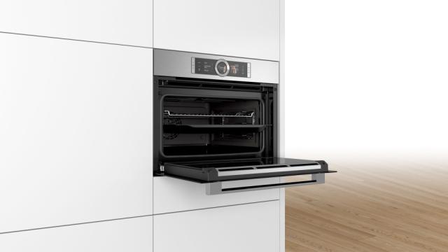 Фурна Bosch CSG656BS2 SER8; Premium; Compact combi-steam oven, fullSteam, ecoClean full, Assist, 3x 2,5“-TFT