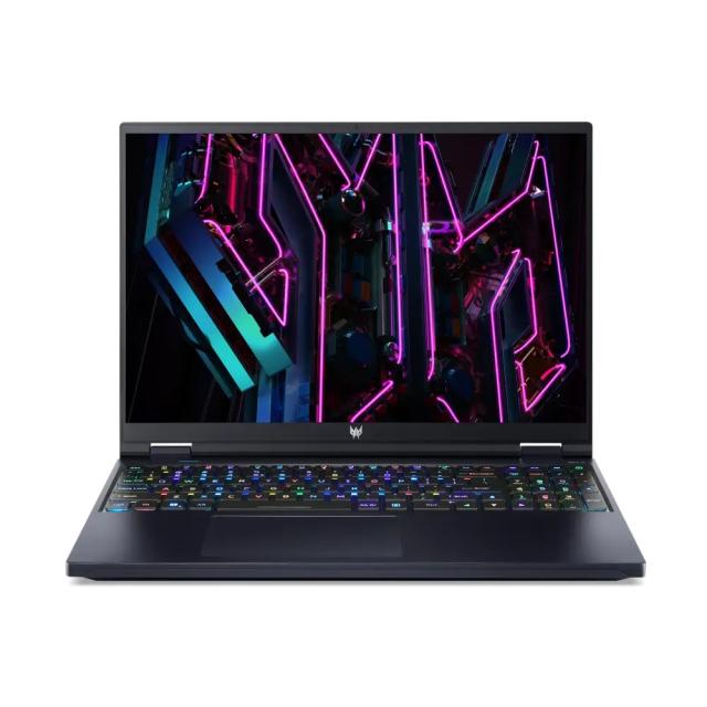 Лаптоп Acer Predator, PH16-71-9590, Intel Core i9-13900HX (up to 5.40GHz, 36MB), 16" WQXGA (2560x1600)IPS 240Hz, DCI-P3 100% 240Hz, 16GB DDR5 4800MHz, 1024GB PCIe, RTX 4070 8GB GDDR6, WIFI 6E BT INTEL Killer, Micro SD, FHD cam+mic, RGB-backlit Kb, Wi