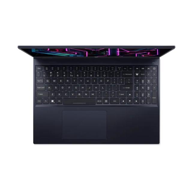 Лаптоп Acer Predator, PH16-71-9590, Intel Core i9-13900HX (up to 5.40GHz, 36MB), 16" WQXGA (2560x1600)IPS 240Hz, DCI-P3 100% 240Hz, 16GB DDR5 4800MHz, 1024GB PCIe, RTX 4070 8GB GDDR6, WIFI 6E BT INTEL Killer, Micro SD, FHD cam+mic, RGB-backlit Kb, Wi