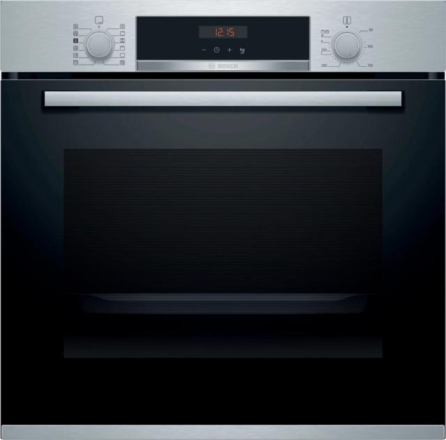 Фурна Bosch HRA574BS0 SER4, Built-in oven with added steam, 71 l, Energy Efficiency class: A, Hotair steam, 3D hot air, AutoPilot 10, Pyrolysis self-cleaning, Stainless Steel