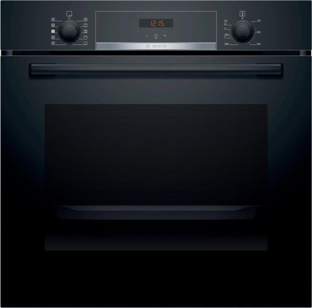 Фурна Bosch HRA534EB0 SER4, Built-in oven with added steam, 71 l, Energy Efficiency class: A, Hotair steam, 3D hot air, EcoClean, Black