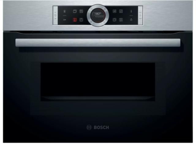Фурна Bosch CMG633BS1 SER8, Compact built-in oven with microwave function, 60 x 45 cm, 45 l, Max. power: 900 W, AutoPilot 14, Stainless Steel