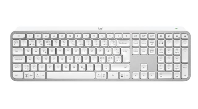 Клавиатура Logitech MX Keys S, Bluetooth, USB-C rechargeable, US International, PALE GREY