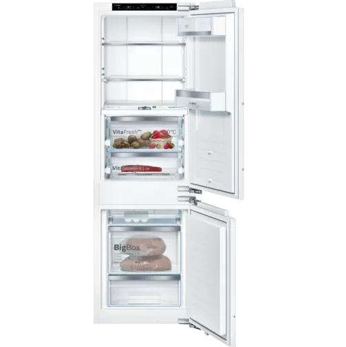 Хладилник Bosch KIF86PFE0 SER8 BI fridge-freezer NoFrost, E, 177,5cm, 223l(156+67), 36dB, VitaFresh Pro 55l, 2 cooling systems, display, BigBox, flush-folding