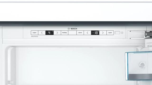 Хладилник Bosch KIS87AFE0 SER6 BI fridge-freezer LowFrost, E, 177,2cm, 270l(209+61), 36dB, VitaFresh Plus, EasyAccess shelf, Vario Shelf, 2 cooling systems, display, flush-folding