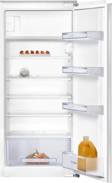 Хладилник Bosch KIL24NFF1 SER2 BI fridge with freezer section, F, 122,5cm, 200l(183+17), 37dB, MultiBox, display, flush-folding