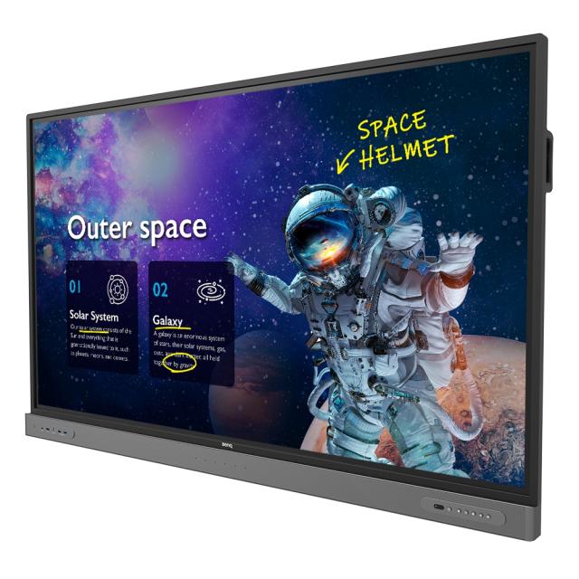 Интерактивен дисплей BenQ RM8603, 4K UHD 86", Education Interactive Display, Germ Resistant, Eye-Care, Prot.glass:AG+ 3.2mm; 450 nits, Contr.1200:1; RTime 8ms, Touch IR20, D-sub, DP, HDMI, RS232, RJ45, USBx5, USB Type C, OPS Slot, Sp.16Wx2; Wall moun