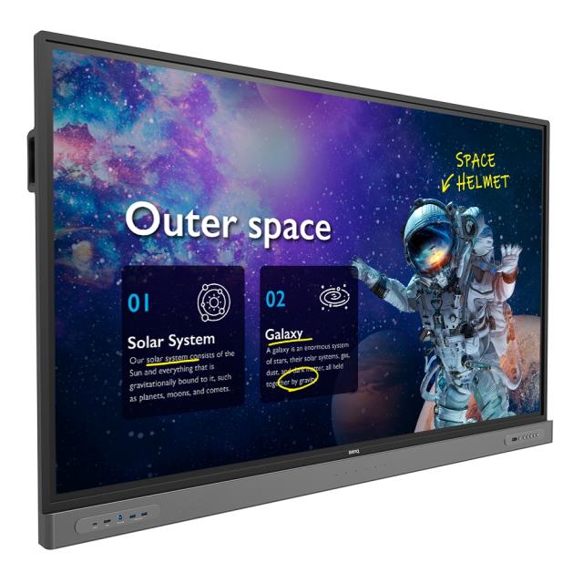 Интерактивен дисплей BenQ RM8603, 4K UHD 86", Education Interactive Display, Germ Resistant, Eye-Care, Prot.glass:AG+ 3.2mm; 450 nits, Contr.1200:1; RTime 8ms, Touch IR20, D-sub, DP, HDMI, RS232, RJ45, USBx5, USB Type C, OPS Slot, Sp.16Wx2; Wall moun