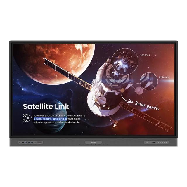 Интерактивен дисплей BenQ RP7503, 4K UHD 75", Educ.Interactive Disp. GR Scr., PG:AG+ 3.2mm; 350 nits, 1200:1; 8ms, Touch IR40, 8GB RMA I 64GB ROM, Andr.11, DP,HDMI,RS232, RJ45, USBx6; USB Cx2, Sp.16Wx2; Wall Mount incl.; RC; NFC; Air Ionizer, OPS slo