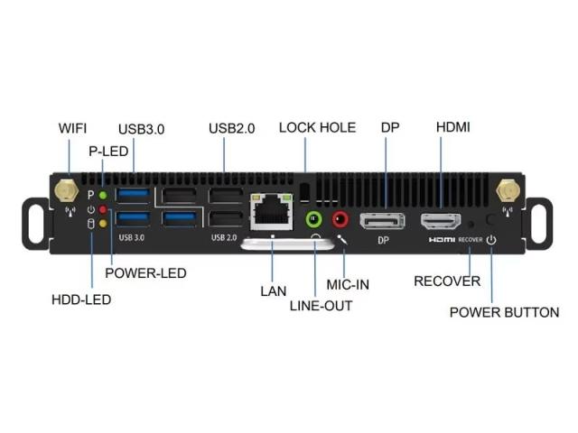 OPS Huawei OPS, I5-10500, DDR4 8GB, 128GB SSD, Windows10 IOT Entreprise SAC, 195mm, 180mm, 30mm