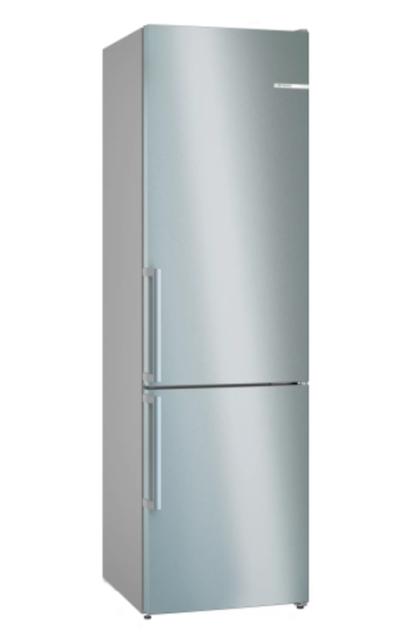 Хладилник Bosch KGN39VIBT SER6 FS fridge-freezer NoFrost, C, 203/60/66cm, 363 l (260+103), 35 dB(B), VitaFresh XXL, 0° drawer, Metal Backwall with Multi Airflow,  Flex Interior, Intelligent Inverter Technology, Black ColorGlass, HC ready
