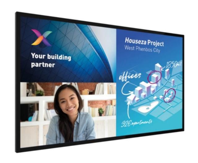 Интерактивен дисплей Philips 65BDL8051C/00, 65” C-Line, 18/7, Windows 10, IMD sw suite included (3 year license), UHD, Capacitive touch, wireless screen sharing, smart I/O, full glass front, small bezel, high end finishing, video OUT, corporate frien