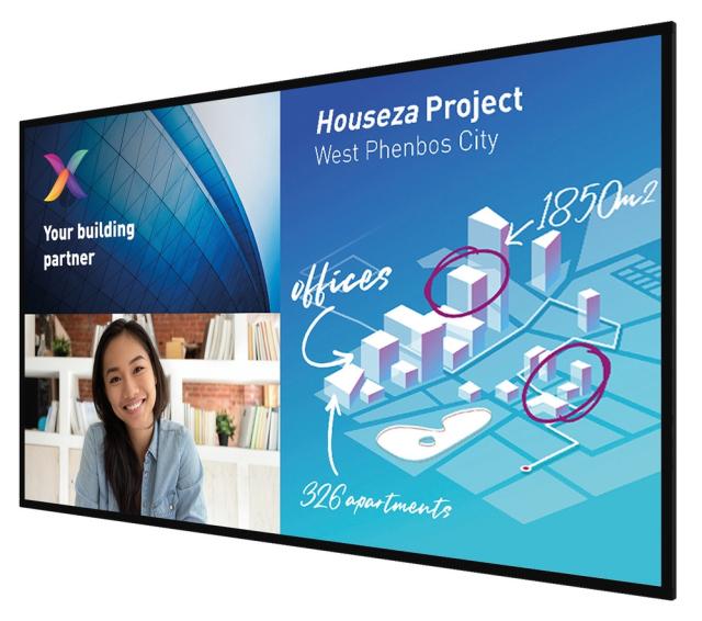 Интерактивен дисплей Philips 86BDL8051C/00, 86” C-Line, 18/7, Windows 10, IMD sw suite included (3 year license), UHD, Capacitive touch, wireless screen sharing, smart I/O, full glass front, small bezel, high end finishing, video OUT, corporate frien