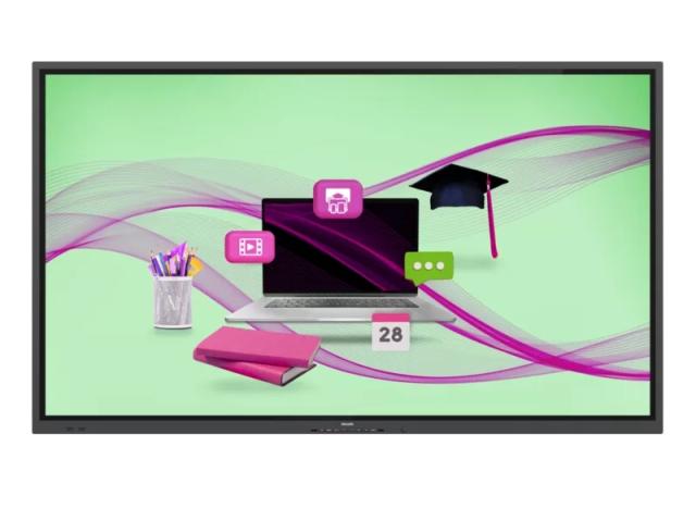 Интерактивен дисплей Philips 86BDL4052E/00, 86" E-Line, UHD, Android 10, HEIR 20 points, USB-C, failover, 2x passive stylus, Interact
