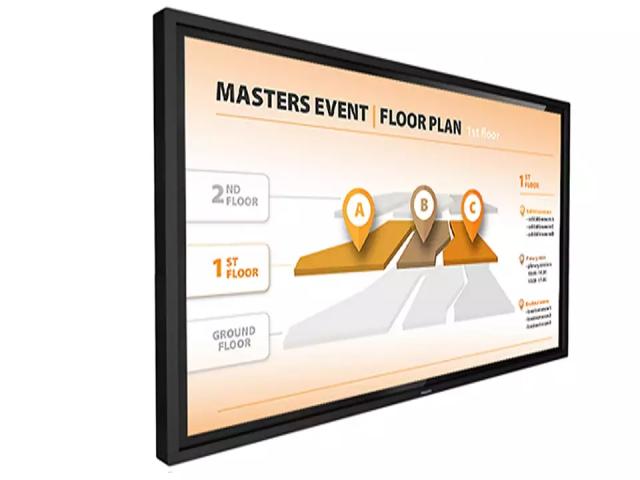 Интерактивен дисплей Philips 43BDL3452T/00, 43" T-Line; 18/7, UHD, basic failover, HEIR, 20 touch points, Android 8, CMND, WiFi, IR, OPS, 400cd