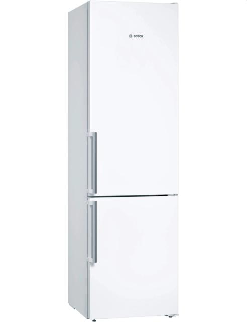 Хладилник Bosch KGN39VWEQ SER4 FS fridge-freezer NoFrost, E, 203/60/66cm, 368 l (279+89), 39 dB(C), VitaFresh, handles, white